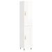 Buffet haut Blanc brillant 34,5x34x180 cm Bois d'ingénierie - Photo n°1