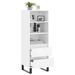 Buffet haut Blanc brillant 40x36x110 cm Bois d'ingénierie - Photo n°4