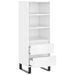 Buffet haut Blanc brillant 40x36x110 cm Bois d'ingénierie - Photo n°6