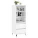 Buffet haut Blanc brillant 40x36x110 cm Bois d'ingénierie - Photo n°3