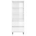 Buffet haut Blanc brillant 40x36x110 cm Bois d'ingénierie - Photo n°5