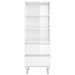 Buffet haut Blanc brillant 40x36x110 cm Bois d'ingénierie - Photo n°5