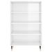 Buffet haut blanc brillant 57x35x90 cm bois d'ingénierie - Photo n°4