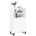 Buffet haut Blanc brillant 60x36x110 cm Bois d'ingénierie - Photo n°3