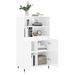 Buffet haut Blanc brillant 60x36x110 cm Bois d'ingénierie - Photo n°4