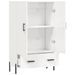 Buffet haut blanc brillant 69,5x31x115 cm bois d'ingénierie - Photo n°5