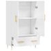 Buffet haut blanc brillant 69,5x31x115 cm bois d'ingénierie - Photo n°5