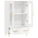 Buffet haut blanc brillant 69,5x31x115 cm bois d'ingénierie - Photo n°5