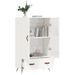 Buffet haut blanc brillant 69,5x31x115 cm bois d'ingénierie - Photo n°3