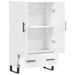 Buffet haut blanc brillant 69,5x31x115 cm bois d'ingénierie - Photo n°5