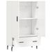 Buffet haut blanc brillant 69,5x31x115 cm bois d'ingénierie - Photo n°5