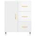 Buffet haut Blanc brillant 69,5x34x180 cm Bois d'ingénierie - Photo n°8