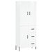 Buffet haut Blanc brillant 69,5x34x180 cm Bois d'ingénierie - Photo n°1