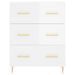 Buffet haut Blanc brillant 69,5x34x180 cm Bois d'ingénierie - Photo n°8