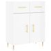 Buffet haut Blanc brillant 69,5x34x180 cm Bois d'ingénierie - Photo n°7