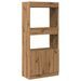 Buffet haut chêne artisanal 63x33x140 cm bois d'ingénierie - Photo n°2