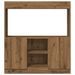 Buffet haut chêne artisanal 92x33x100 cm bois d'ingénierie - Photo n°5