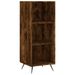 Buffet haut Chêne fumé 34,5x32,5x180 cm Bois d'ingénierie - Photo n°4