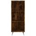 Buffet haut Chêne fumé 34,5x32,5x180 cm Bois d'ingénierie - Photo n°5