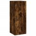 Buffet haut Chêne fumé 34,5x34x180 cm Bois d'ingénierie - Photo n°7