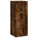 Buffet haut Chêne fumé 34,5x34x180 cm Bois d'ingénierie - Photo n°5