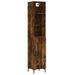 Buffet haut Chêne fumé 34,5x34x180 cm Bois d'ingénierie - Photo n°1