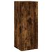 Buffet haut Chêne fumé 34,5x34x180 cm Bois d'ingénierie - Photo n°5