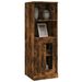 Buffet haut chêne fumé 36x35,5x103,5 cm bois d'ingénierie - Photo n°5