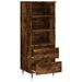 Buffet haut Chêne fumé 40x36x110 cm Bois d'ingénierie - Photo n°6