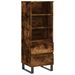 Buffet haut Chêne fumé 40x36x110 cm Bois d'ingénierie - Photo n°1