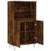 Buffet haut Chêne fumé 60x36x110 cm Bois d'ingénierie - Photo n°5