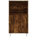 Buffet haut Chêne fumé 60x36x110 cm Bois d'ingénierie - Photo n°6