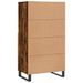 Buffet haut Chêne fumé 60x36x110 cm Bois d'ingénierie - Photo n°8