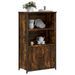 Buffet haut chêne fumé 62x32x103,5 cm bois d'ingénierie - Photo n°3