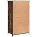 Buffet haut chêne fumé 62x32x103,5 cm bois d'ingénierie - Photo n°7