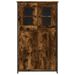 Buffet haut chêne fumé 62x32x106,5 cm bois d'ingénierie - Photo n°5