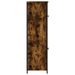 Buffet haut chêne fumé 62x32x106,5 cm bois d'ingénierie - Photo n°6