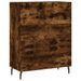 Buffet haut Chêne fumé 69,5x34x180 cm Bois d'ingénierie - Photo n°7