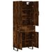 Buffet haut Chêne fumé 69,5x34x180 cm Bois d'ingénierie - Photo n°4