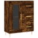 Buffet haut Chêne fumé 69,5x34x180 cm Bois d'ingénierie - Photo n°7