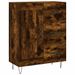 Buffet haut Chêne fumé 69,5x34x180 cm Bois d'ingénierie - Photo n°7