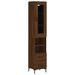 Buffet haut Chêne marron 34,5x34x180 cm Bois d'ingénierie - Photo n°1