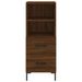 Buffet haut Chêne marron 34,5x34x180 cm Bois d'ingénierie - Photo n°6