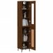 Buffet haut Chêne marron 34,5x34x180 cm Bois d'ingénierie - Photo n°3