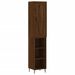 Buffet haut Chêne marron 34,5x34x180 cm Bois d'ingénierie - Photo n°1