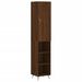 Buffet haut Chêne marron 34,5x34x180 cm Bois d'ingénierie - Photo n°1