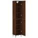 Buffet haut Chêne marron 34,5x34x180 cm Bois d'ingénierie - Photo n°4