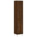 Buffet haut Chêne marron 34,5x34x180 cm Bois d'ingénierie - Photo n°1