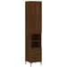 Buffet haut Chêne marron 34,5x34x180 cm Bois d'ingénierie - Photo n°1