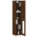 Buffet haut Chêne marron 34,5x34x180 cm Bois d'ingénierie - Photo n°3